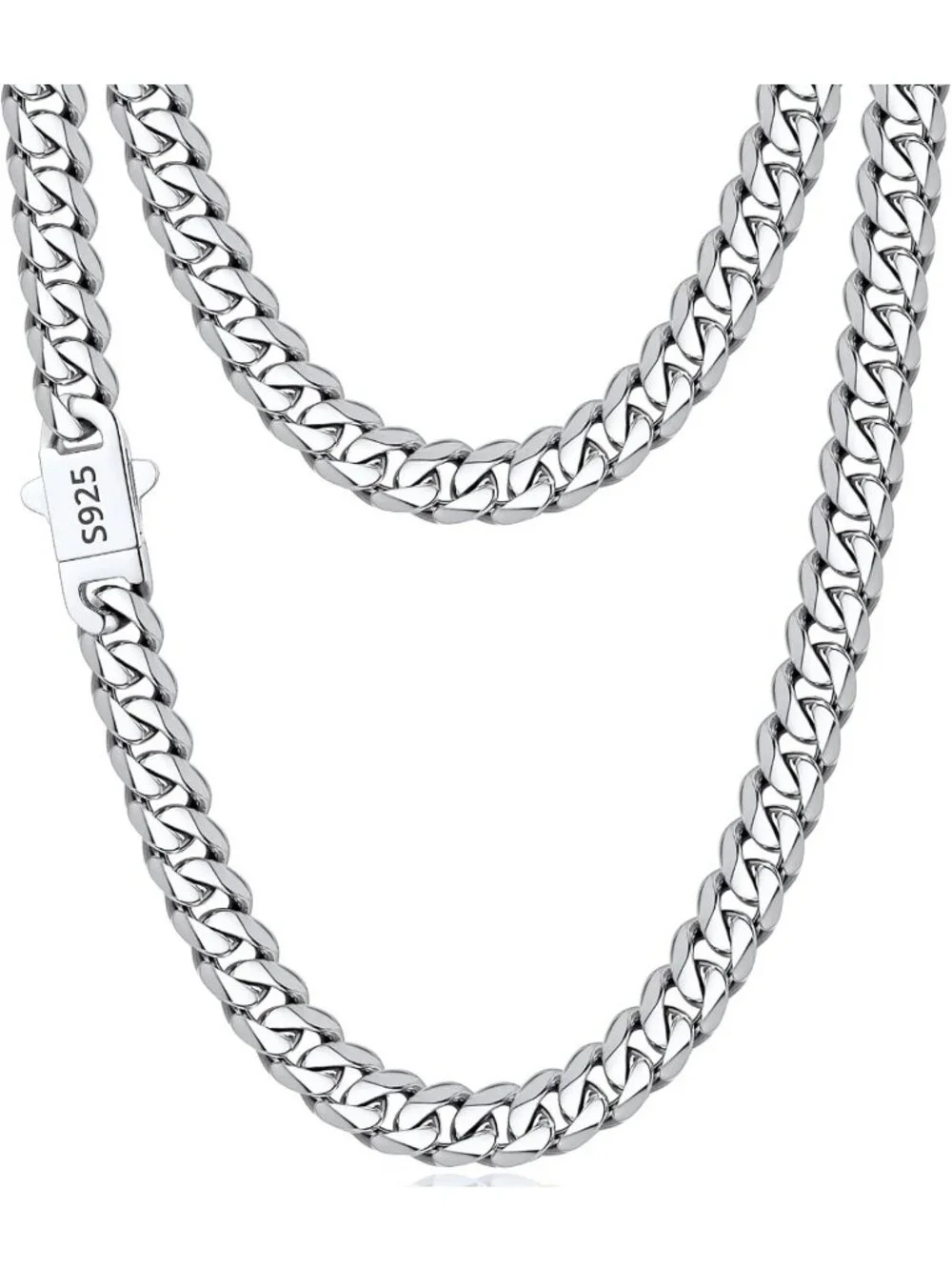 Men's 7mm Cuban Link Chain Necklace - 18K Gold Plated, Durable Stainless Steel